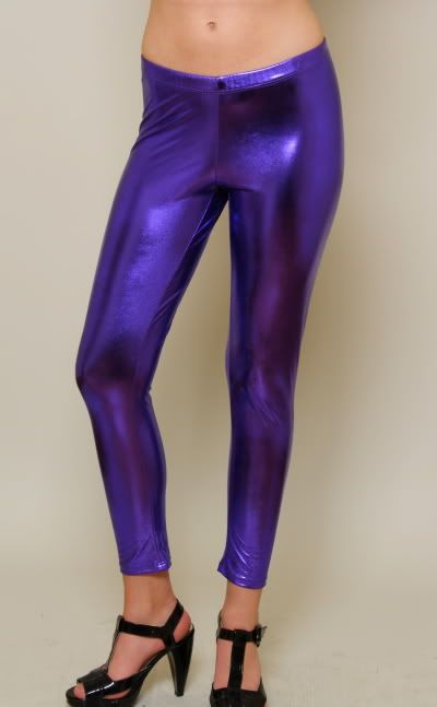 purple metallic leggings purple metallic leggings