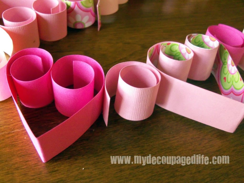 paper hearts and swirls easy valentines garland