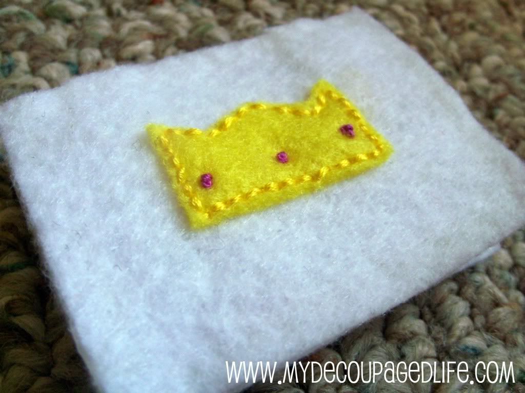 embroidered crown felt makeup