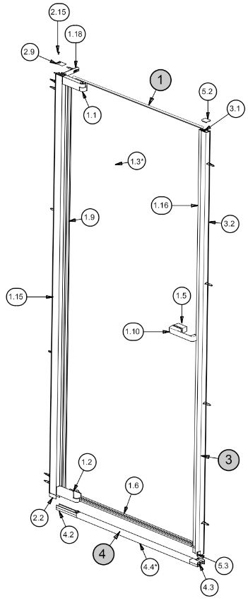 Matki Original Colonade Ci Infold Shower Door Spare Parts 1999 2005