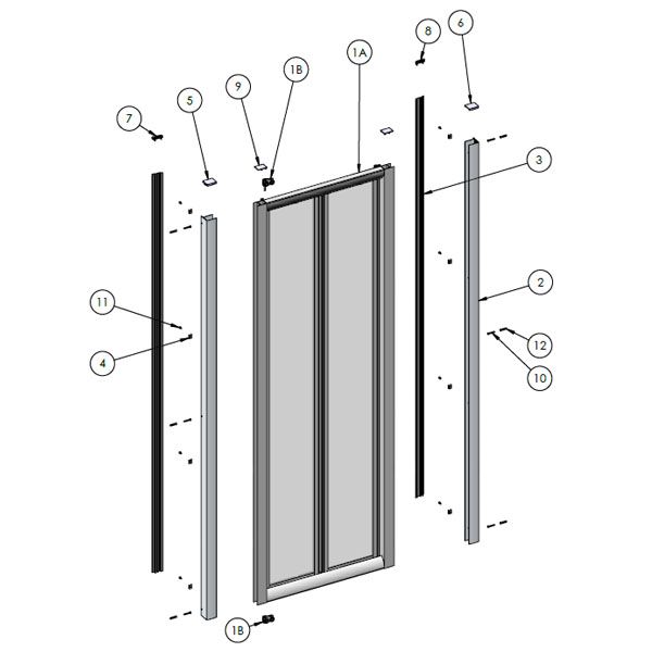 Premier Bathrooms Pacific 700mm Bi Fold Shower Door Aqbd7 Spare Parts