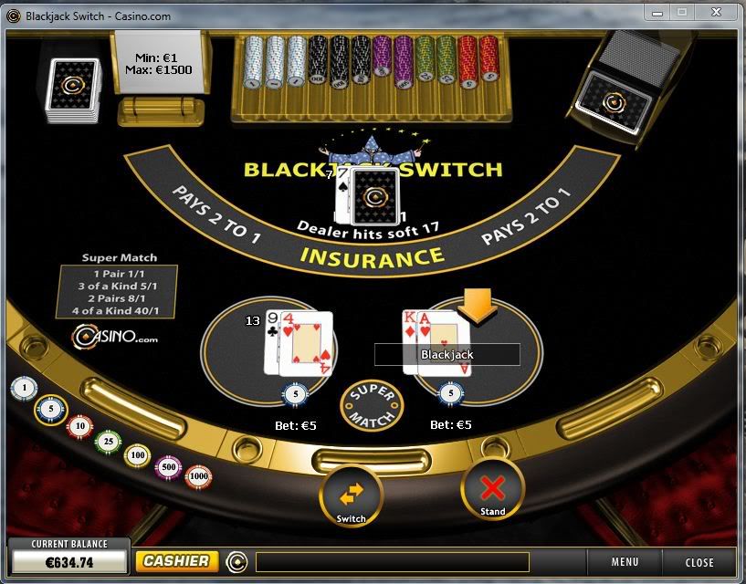 Blackjack switch,casino.com