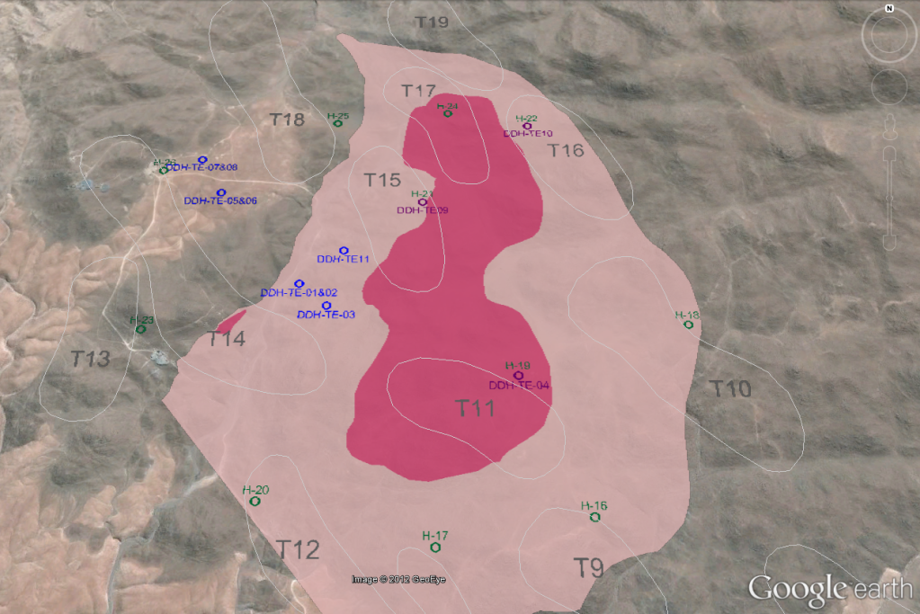 Google Earth-Drill Hole Locations