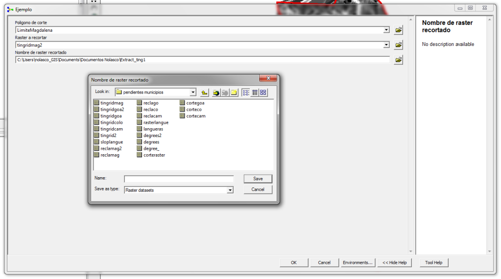 Herramienta para cortar Raster 9.3