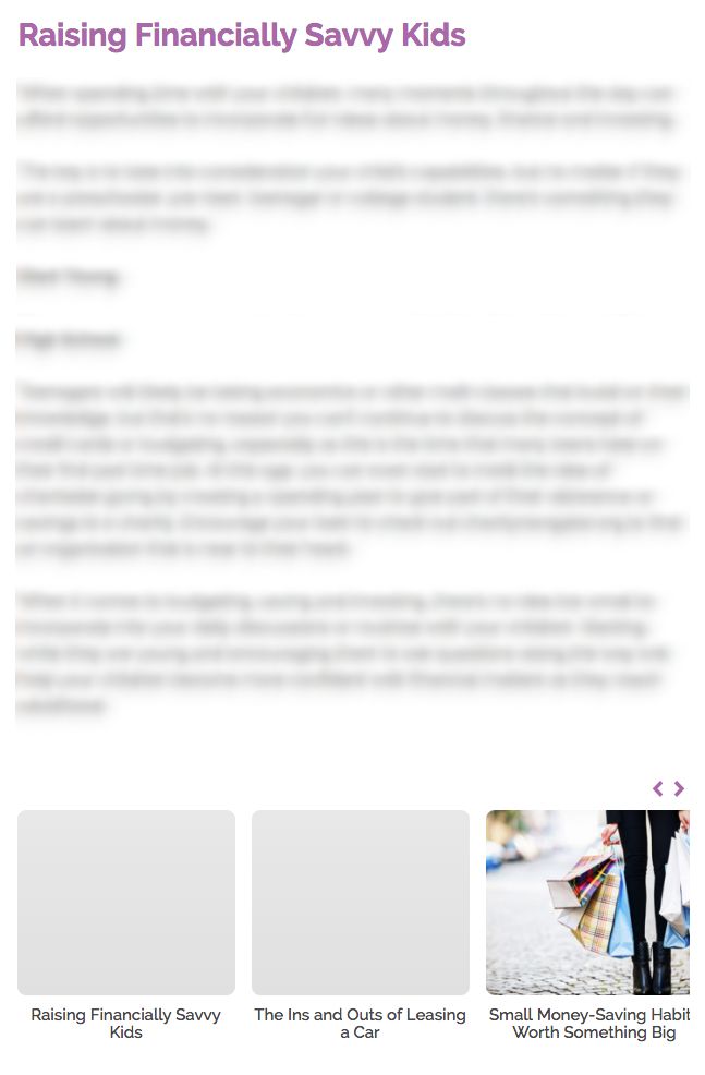 Screen Shot of Post with Post Carousel at Bottom