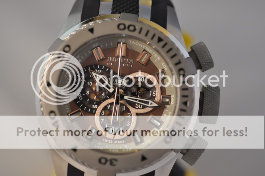 Mens Invicta 0981 Reserve Bolt Swiss Quartz Chronograph Watch   NO 