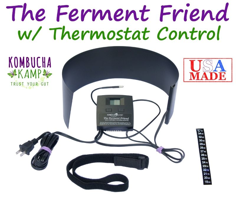 The Kombucha Mamma Ferment Friend Heating System with Full Control Thermostat is the easiest way to heat any home ferment any time of year