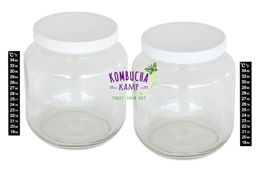 2 x Half Gallon Glass Jar USA Made Milk or Water Kefir Hotel Brewing from Kombucha Kamp
