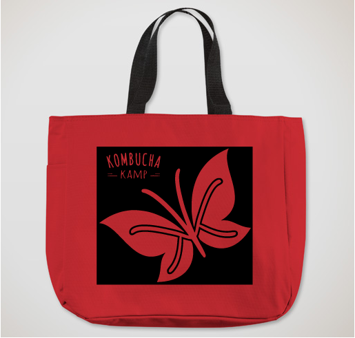 Kombucha Kamp butterfly logo chop tote bag