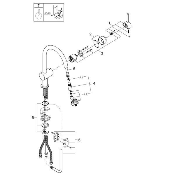 Grohe Minta Single-lever Kitchen Sink Mixer 32321000 Spare Parts