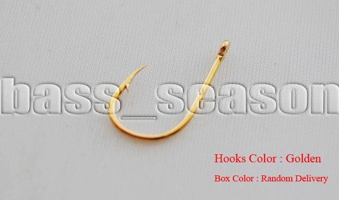 Crazy Sale 500 Pcs 10 Sizes Golden Fishing Hooks Plastic Box  
