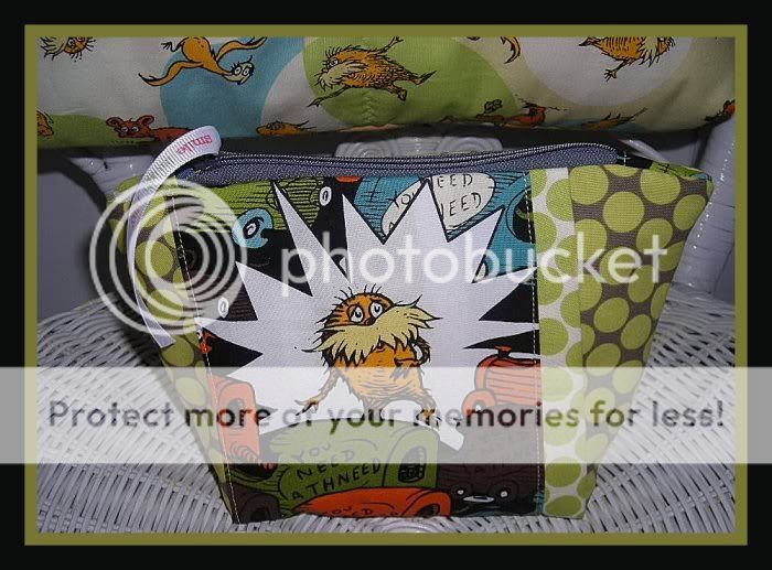 DR SEUSS THE LORAX STORY PURSE, tote set & cosmetic case one of a kind 