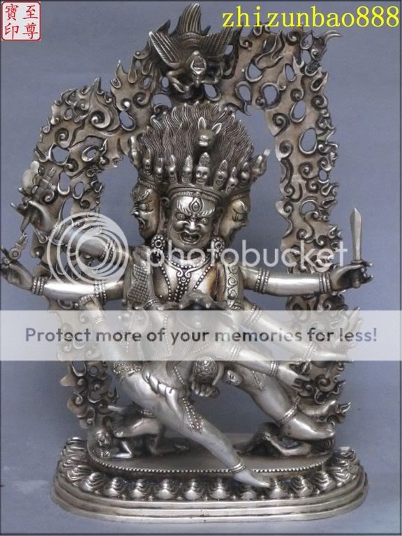 Tibetan classic Bronze Silver Yamantaka Wade King Kong  