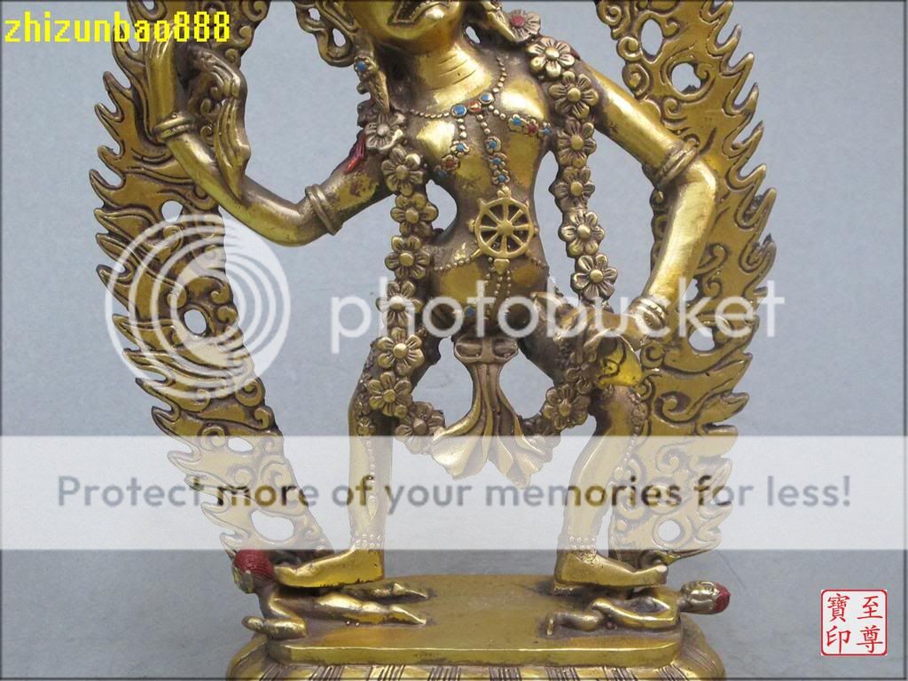 12Tibetan Bronze Gild King Kong Buddha Vasudhara  