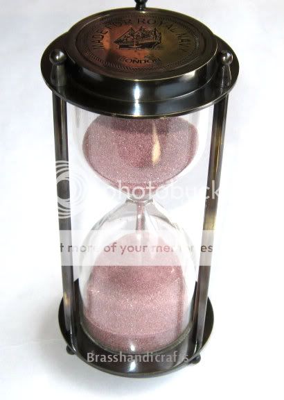 An hourglass measures the passage of a few minutes or an hour of time